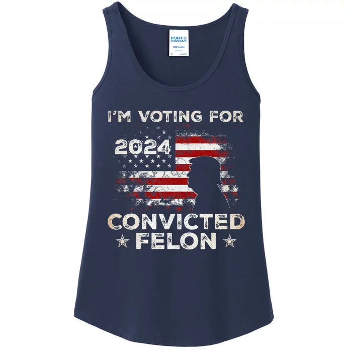 IM Voting For A Felon In 2024 Us Flag Convicted Felon Ladies Essential ...