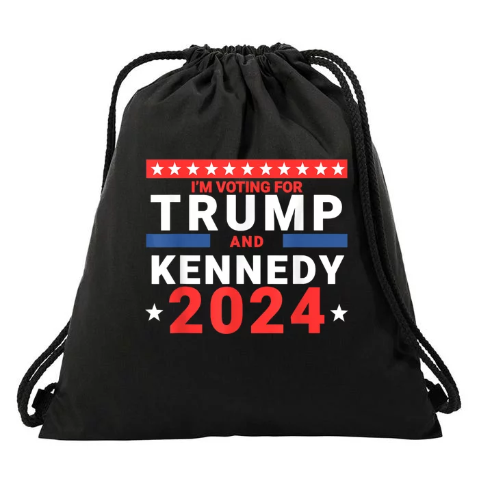 IM Voting For Trump And Kennedy 2024 Drawstring Bag