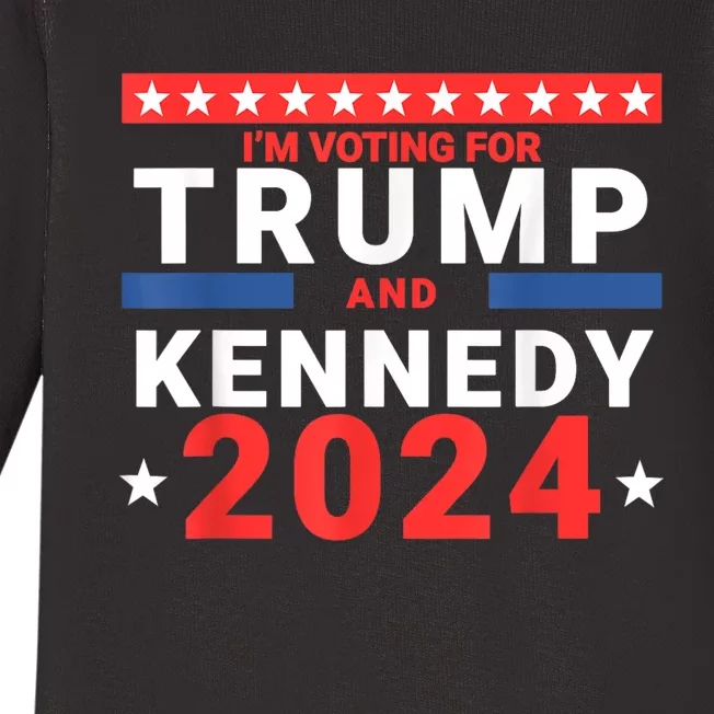 IM Voting For Trump And Kennedy 2024 Baby Long Sleeve Bodysuit