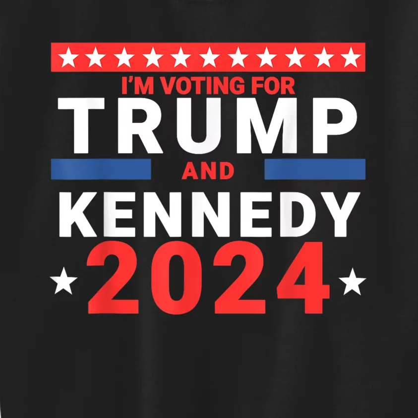 IM Voting For Trump And Kennedy 2024 Kids Sweatshirt