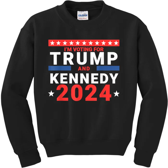 IM Voting For Trump And Kennedy 2024 Kids Sweatshirt