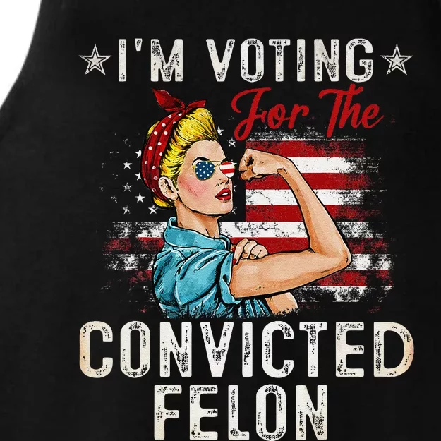 IM Voting For The Convicted Felon Ladies Tri-Blend Wicking Tank