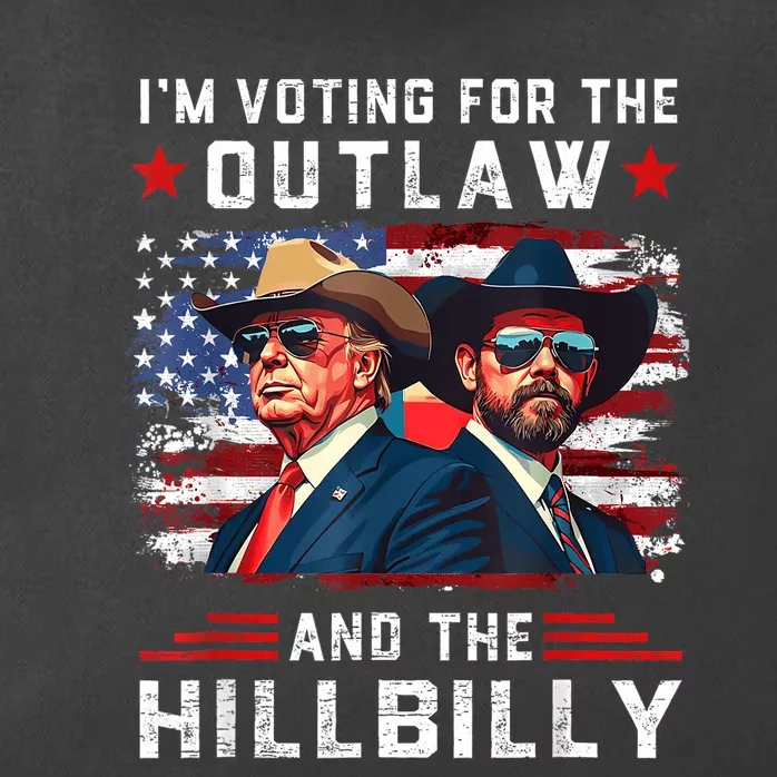 IM Voting For The Outlaw And The Hillbilly Trump Vance 2024 Zip Tote Bag