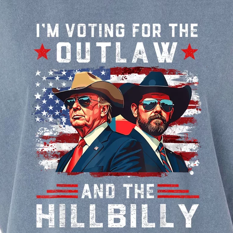 IM Voting For The Outlaw And The Hillbilly Trump Vance 2024 Garment-Dyed Women's Muscle Tee