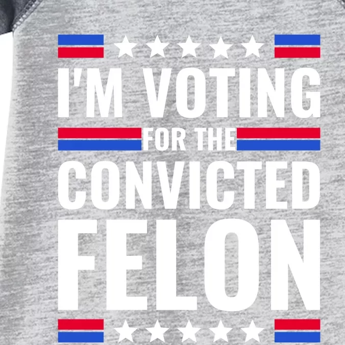 IM Voting For The Convicted Felon 2024 Infant Baby Jersey Bodysuit