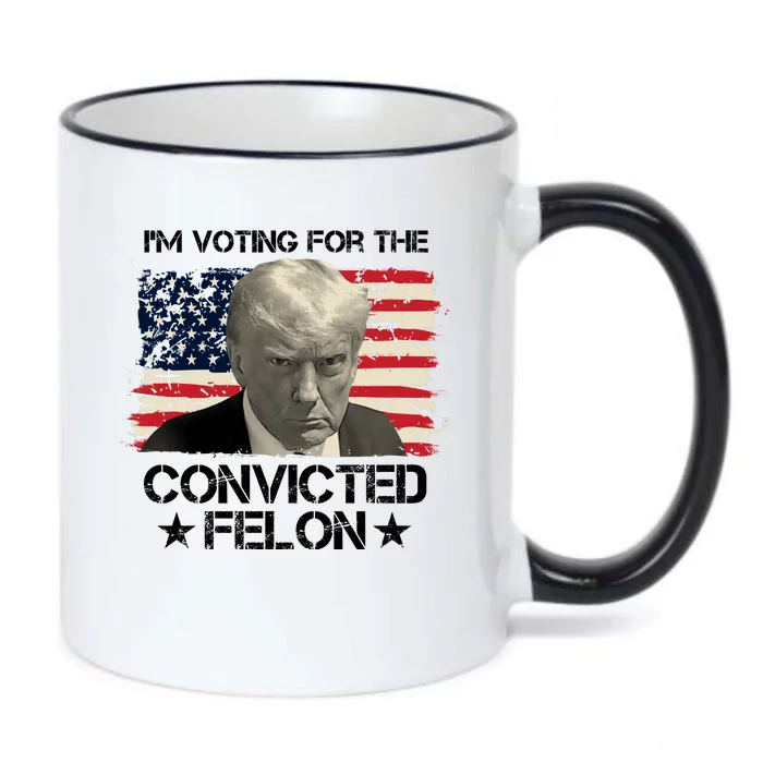 Im Voting For The Convicted Felon Trump Black Color Changing Mug