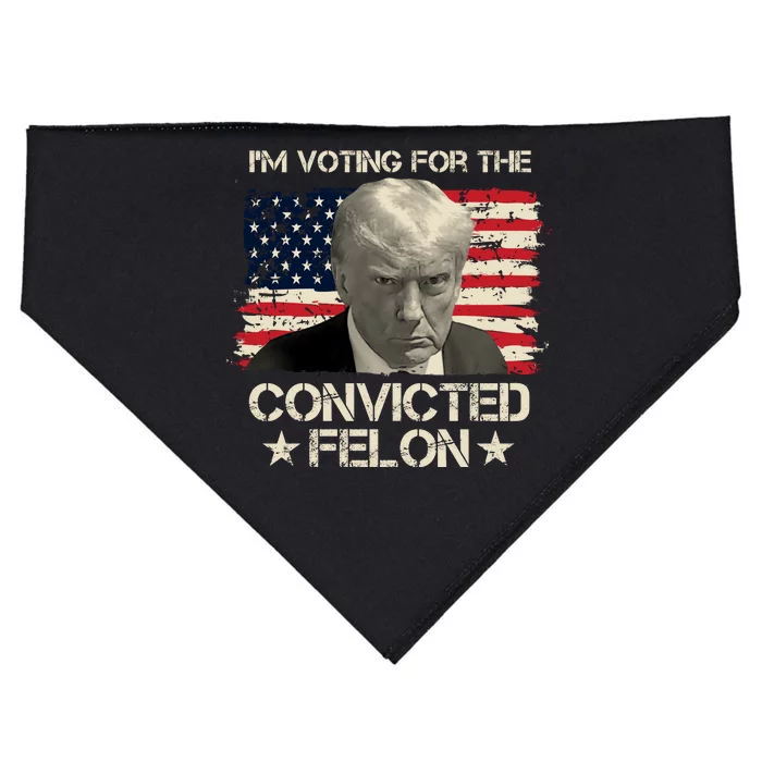 Im Voting For The Convicted Felon Trump USA-Made Doggie Bandana