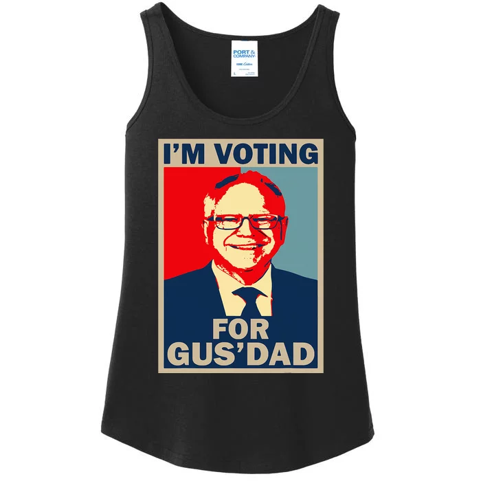 IM Voting For Gus Dad Vote Tim Walz 2024 Ladies Essential Tank