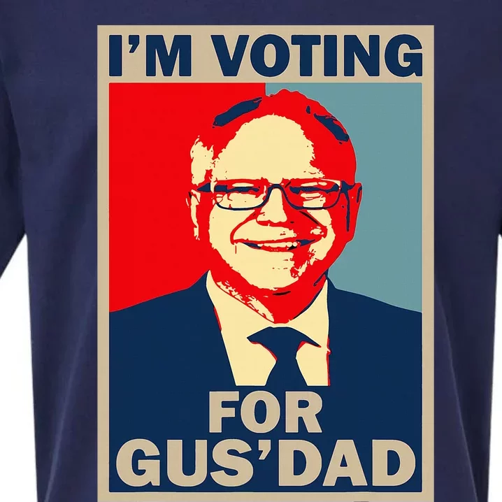 IM Voting For Gus Dad Vote Tim Walz 2024 Sueded Cloud Jersey T-Shirt