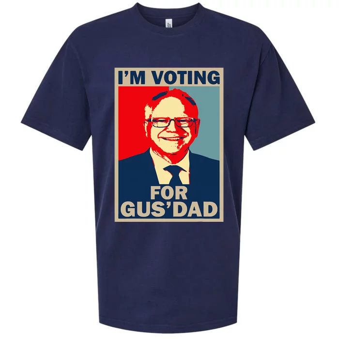 IM Voting For Gus Dad Vote Tim Walz 2024 Sueded Cloud Jersey T-Shirt