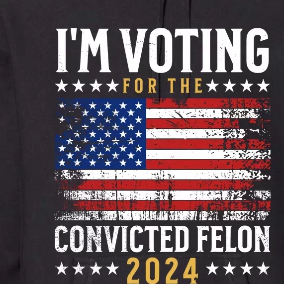 IM Voting For The Convicted Felon 2024 Premium Hoodie