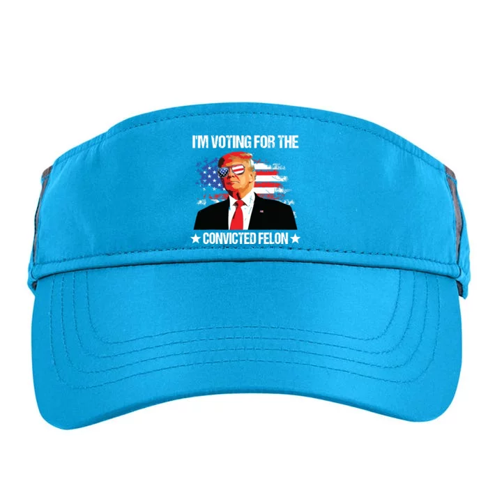 Im Voting For The Convicted Felon Funny Pro 2024 Adult Drive Performance Visor