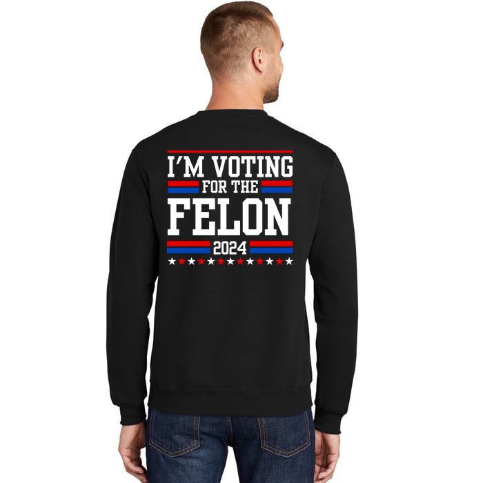 IM Voting For The Felon Trump For President 2024 Front & Back Sweatshirt