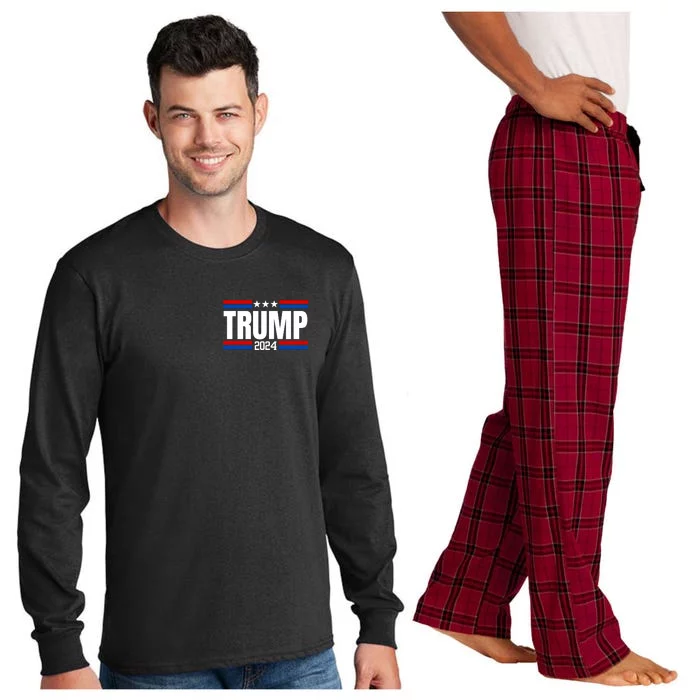 IM Voting For The Felon Trump For President 2024 Front & Back Long Sleeve Pajama Set