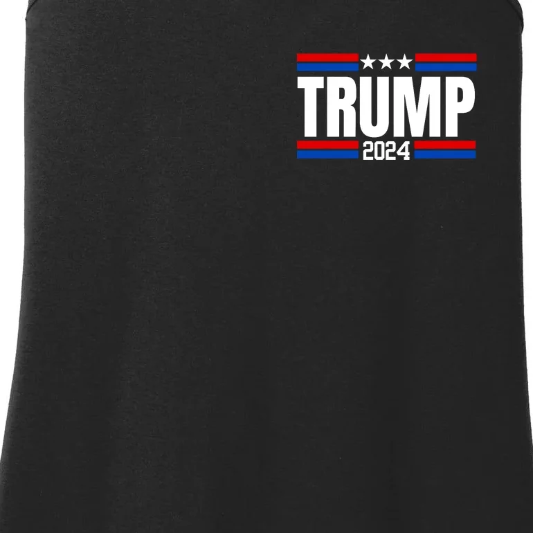 IM Voting For The Felon Trump For President 2024 Front & Back Ladies Essential Tank