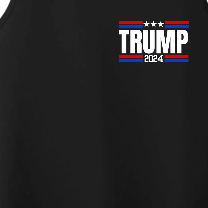 IM Voting For The Felon Trump For President 2024 Front & Back Performance Tank