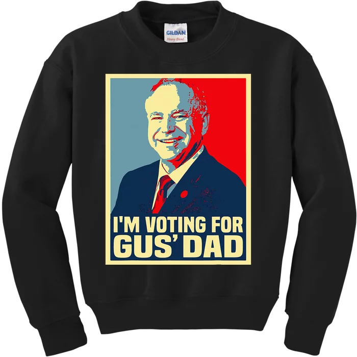 IM Voting For Gus Dad Vote Tim Walz 2024 Waltz Kids Sweatshirt