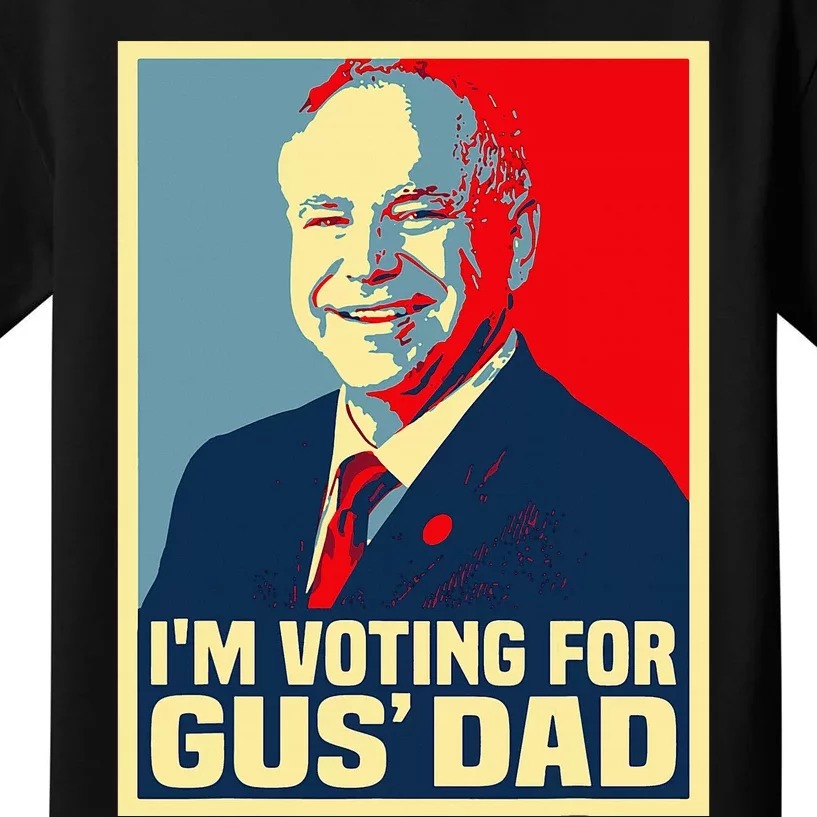 IM Voting For Gus Dad Vote Tim Walz 2024 Waltz Kids T-Shirt