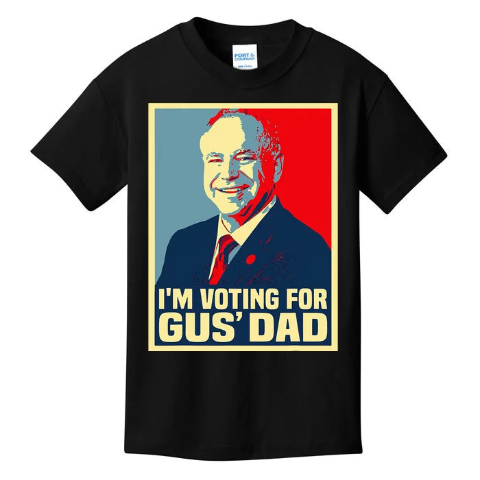 IM Voting For Gus Dad Vote Tim Walz 2024 Waltz Kids T-Shirt