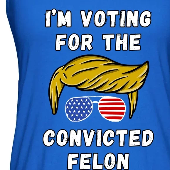 IM Voting For The Convicted Felon 2024 Ladies Essential Flowy Tank