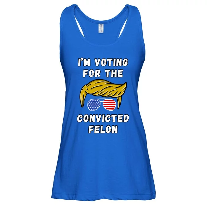 IM Voting For The Convicted Felon 2024 Ladies Essential Flowy Tank