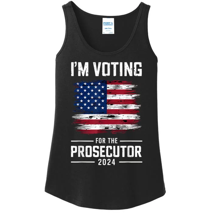 I´M Voting For The Prosecutor 2024 Democrat Liberal Election Ladies Essential Tank