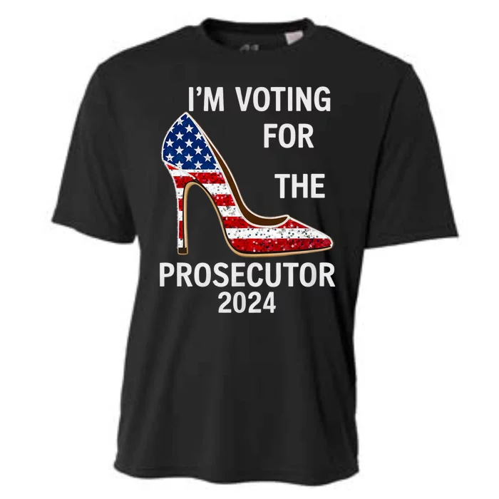 I’M Voting For The Prosecutor High Heel Stilettos Us Flag Vote President Kamala Cooling Performance Crew T-Shirt