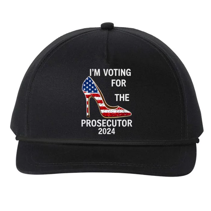 I’M Voting For The Prosecutor High Heel Stilettos Us Flag Vote President Kamala Snapback Five-Panel Rope Hat