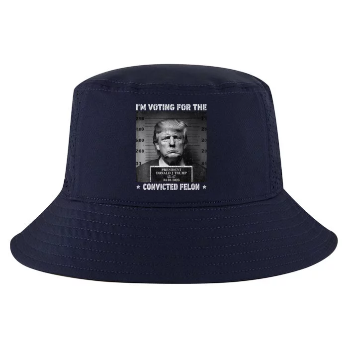 IM Voting For The Convicted Felon Funny Trump 2024 Cool Comfort Performance Bucket Hat