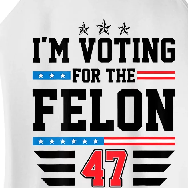 IM Voting For The Felon Vote Trump For President 2024 Women’s Perfect Tri Rocker Tank