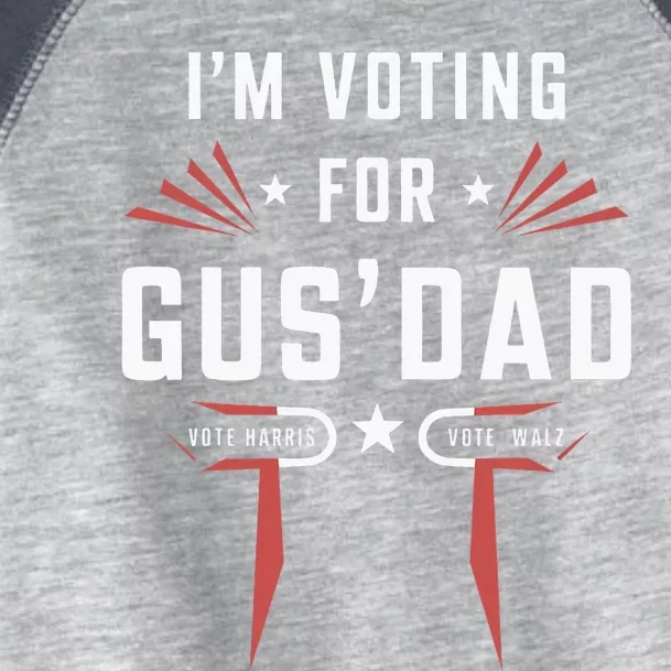 IM Voting For Gus Dad Harris Walz 2024 Toddler Fine Jersey T-Shirt