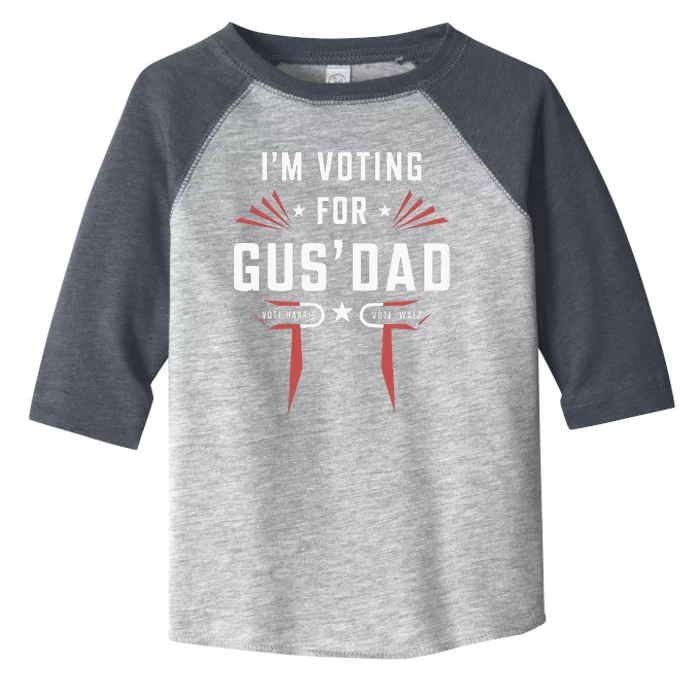 IM Voting For Gus Dad Harris Walz 2024 Toddler Fine Jersey T-Shirt