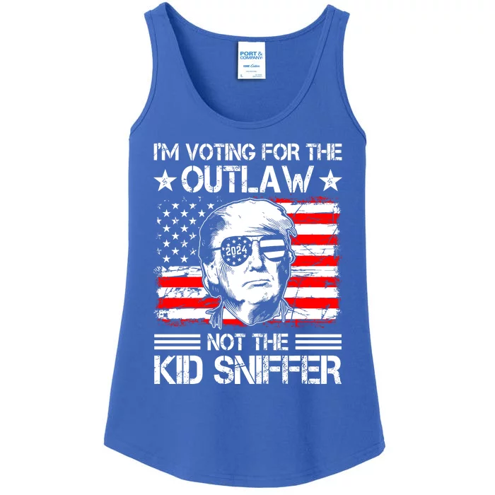 IM Voting For The Outlaw Not The Ki.D Sniffer Trump 2024 Ladies Essential Tank