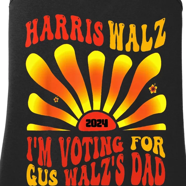 IM Voting For Gus WalzS Dad Vote Harris Walz 2024 Election Ladies Essential Tank