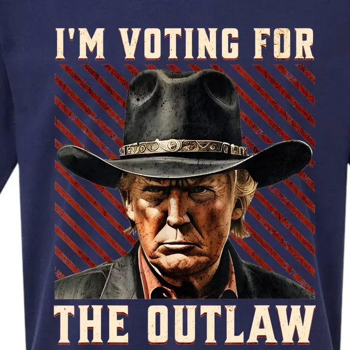 IM Voting For The Outlaw Wanted For President Trump 2024 Sueded Cloud Jersey T-Shirt