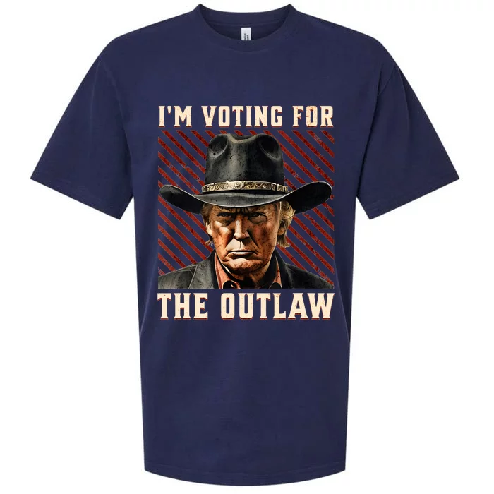 IM Voting For The Outlaw Wanted For President Trump 2024 Sueded Cloud Jersey T-Shirt