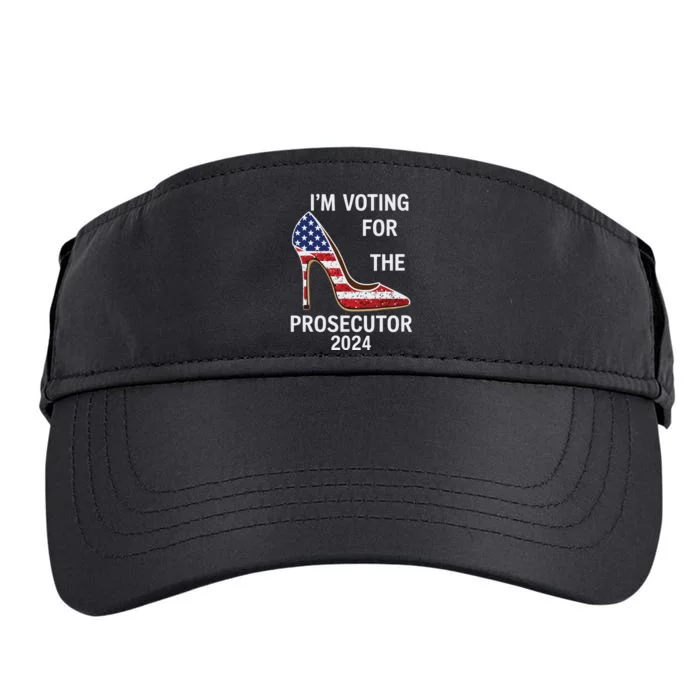 Im Voting For The Prosecutor High Heel Stilettos Us Flag Adult Drive Performance Visor