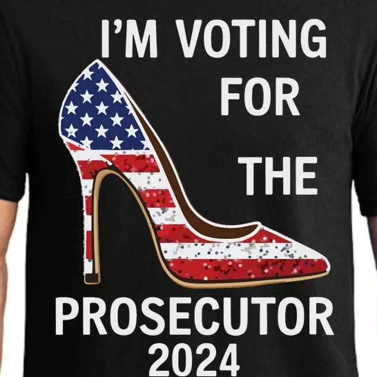 Im Voting For The Prosecutor High Heel Stilettos Us Flag Pajama Set