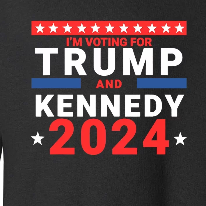 IM Voting For Trump And Kennedy 2024 Toddler Sweatshirt