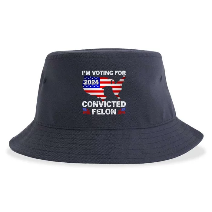 Im Voting For The Convicted Felon Trump 2024 Sustainable Bucket Hat