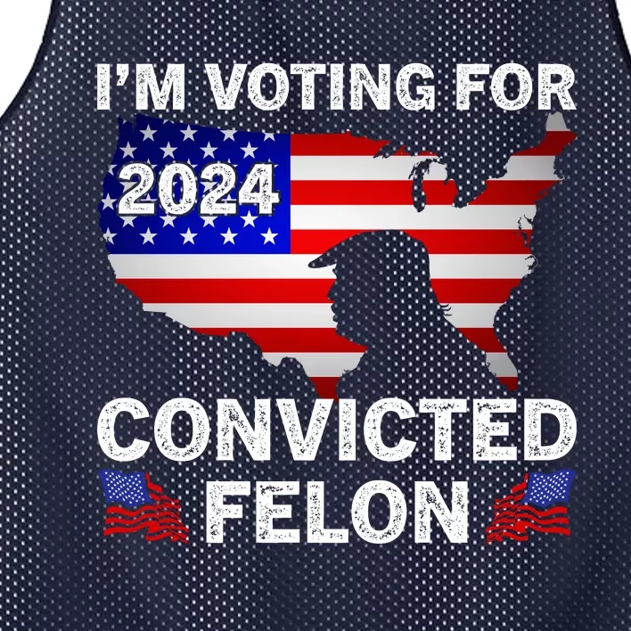 Im Voting For The Convicted Felon Trump 2024 Mesh Reversible Basketball Jersey Tank