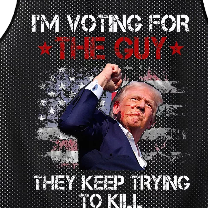 IM Voting For The Guy They Keep Trying To Kill 2024 Us Flag Mesh Reversible Basketball Jersey Tank