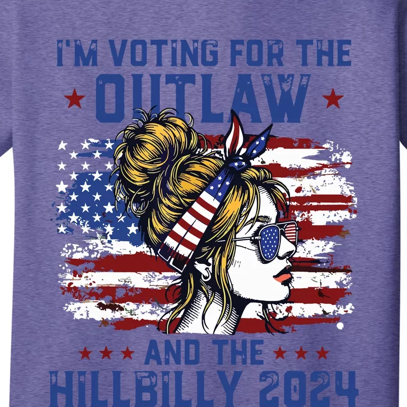 Im Voting For The Outlaw And The Hillbilly 2024 Us Flag T-Shirt