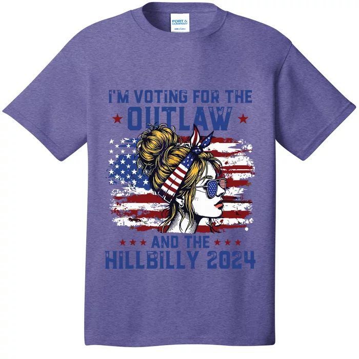 Im Voting For The Outlaw And The Hillbilly 2024 Us Flag T-Shirt