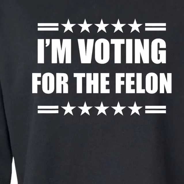 Im Voting For A Felon Pro Trump 2024 Cropped Pullover Crew