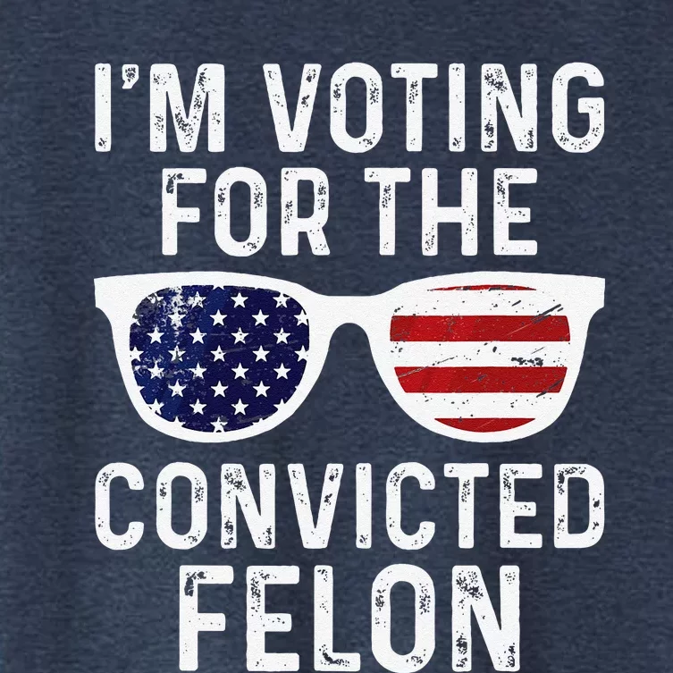 IM Voting For The Convicted Felon Women's Crop Top Tee