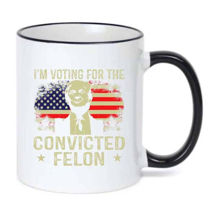 IM Voting For The Convicted Felon Black Color Changing Mug