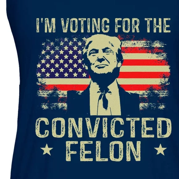 IM Voting For The Convicted Felon Ladies Essential Flowy Tank