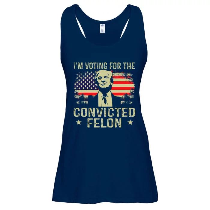 IM Voting For The Convicted Felon Ladies Essential Flowy Tank