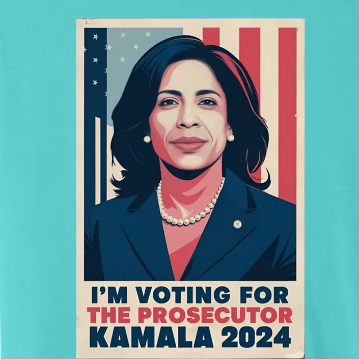 Im Voting For The Prosecutor Kamala 2024 Usa Flag Background ChromaSoft Performance T-Shirt